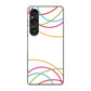 Xperia 1 VI A401SO SoftBank 高画質仕上げ 背面印刷 ハードケース 【IB912 重なり合う曲線】