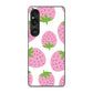 Xperia 1 VI A401SO SoftBank 高画質仕上げ 背面印刷 ハードケース大きいイチゴ模様