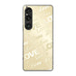 Xperia 1 VI A401SO SoftBank 高画質仕上げ 背面印刷 ハードケースエンボス風LOVEリンク