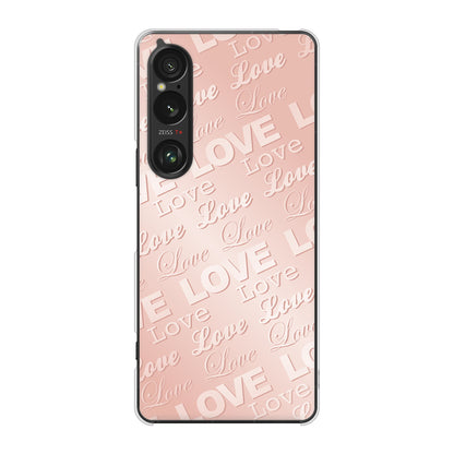 Xperia 1 VI A401SO SoftBank 高画質仕上げ 背面印刷 ハードケースエンボス風LOVEリンク