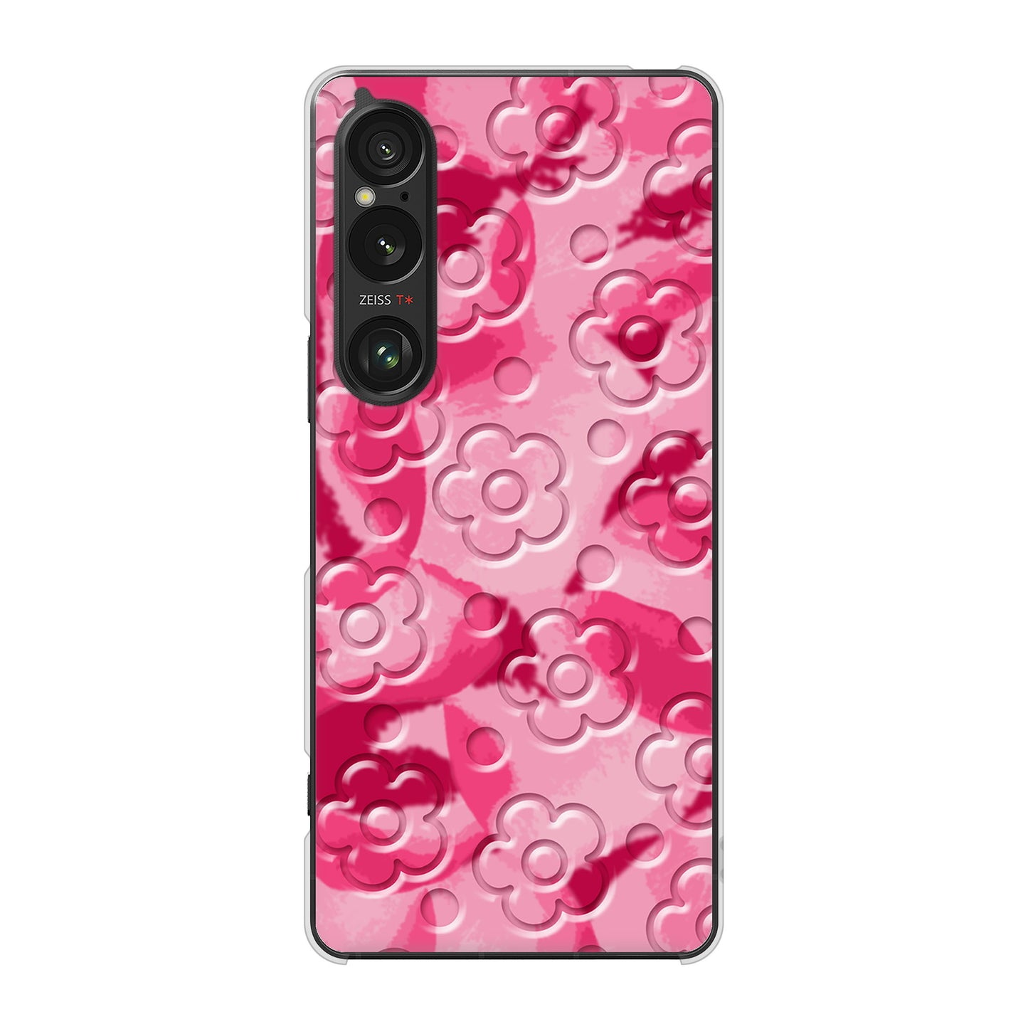Xperia 1 VI A401SO SoftBank 高画質仕上げ 背面印刷 ハードケースフラワーヴェルニ