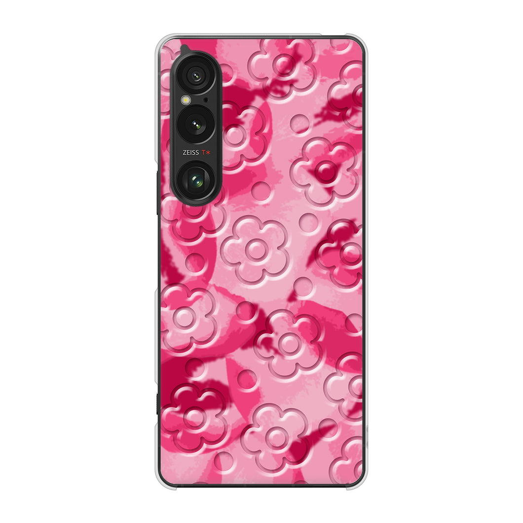 Xperia 1 VI A401SO SoftBank 高画質仕上げ 背面印刷 ハードケースフラワーヴェルニ