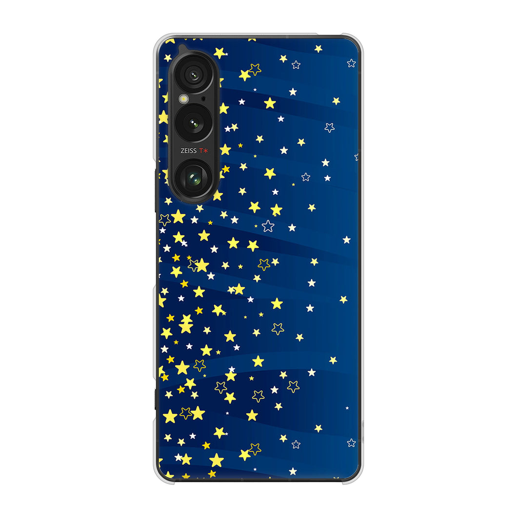 Xperia 1 VI A401SO SoftBank 高画質仕上げ 背面印刷 ハードケース 【VA842 満天の星空】