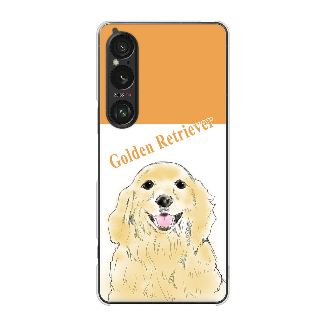 Xperia 1 VI A401SO SoftBank 高画質仕上げ 背面印刷 ハードケースゴールデンレトリバー