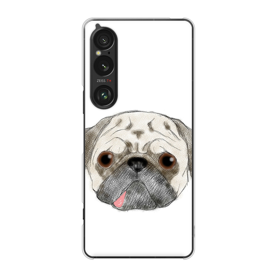Xperia 1 VI A401SO SoftBank 高画質仕上げ 背面印刷 ハードケースパグ