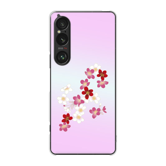 Xperia 1 VI A401SO SoftBank 高画質仕上げ 背面印刷 ハードケース和花柄