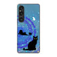 Xperia 1 VI A401SO SoftBank 高画質仕上げ 背面印刷 ハードケース魔法陣猫