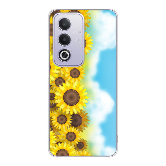 OPPO A3 5G A402OP Y!mobile 高画質仕上げ 背面印刷 ハードケース 【148 ひまわり畑】