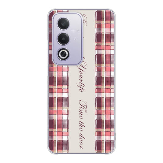 OPPO A3 5G A402OP Y!mobile 高画質仕上げ 背面印刷 ハードケースピンクチェック
