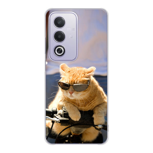 OPPO A3 5G A402OP Y!mobile 高画質仕上げ 背面印刷 ハードケース 【595 にゃんとサイクル】