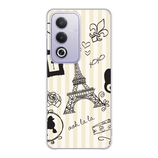 OPPO A3 5G A402OP Y!mobile 高画質仕上げ 背面印刷 ハードケースLOVE フランス