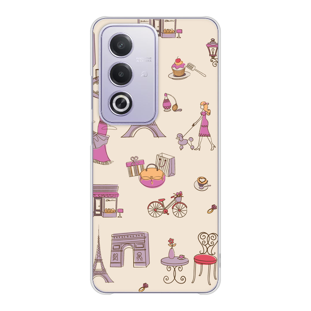OPPO A3 5G A402OP Y!mobile 高画質仕上げ 背面印刷 ハードケースLOVE フランス