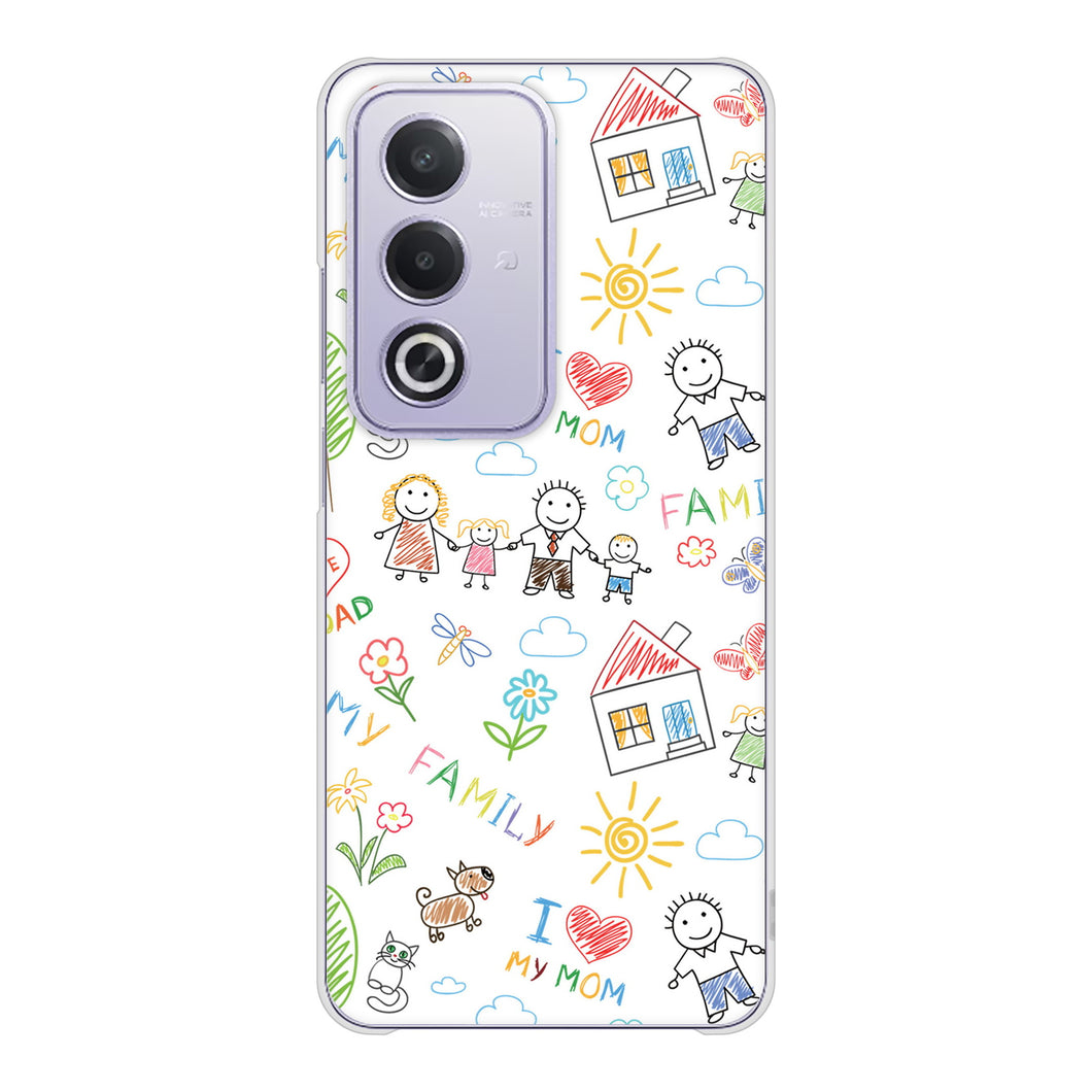 OPPO A3 5G A402OP Y!mobile 高画質仕上げ 背面印刷 ハードケースカップル＆ファミリー