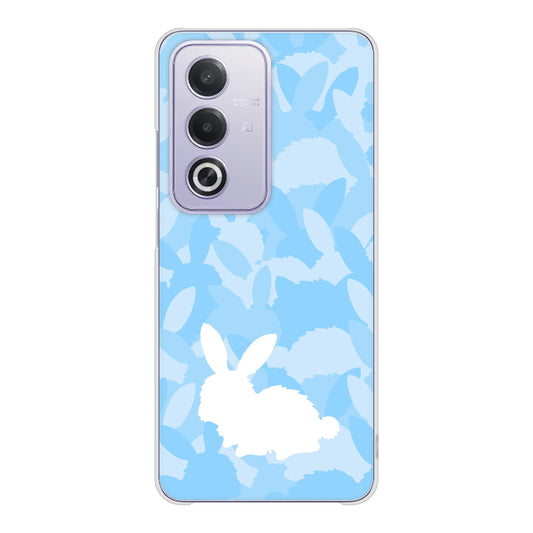 OPPO A3 5G A402OP Y!mobile 高画質仕上げ 背面印刷 ハードケースむかいあぐる うさぎ迷彩風