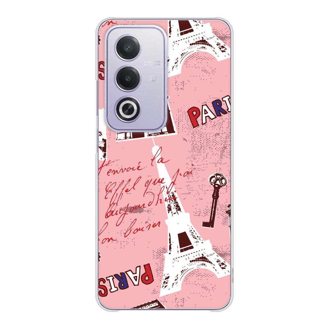 OPPO A3 5G A402OP Y!mobile 高画質仕上げ 背面印刷 ハードケースビューティフルパリレッド