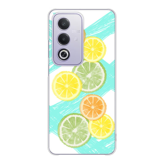OPPO A3 5G A402OP Y!mobile 高画質仕上げ 背面印刷 ハードケース 【YJ183 オレンジライム】
