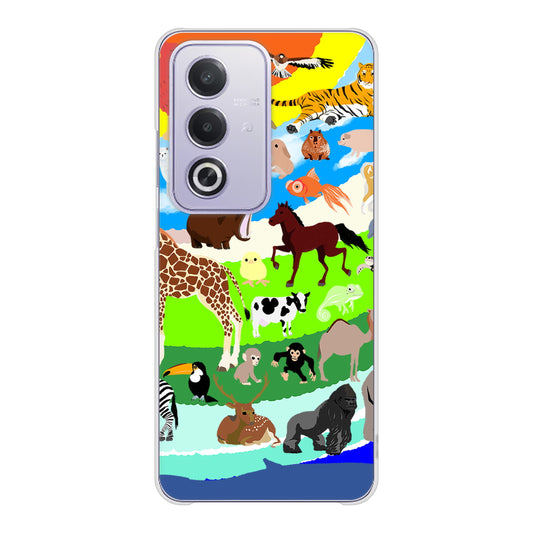 OPPO A3 5G A402OP Y!mobile 高画質仕上げ 背面印刷 ハードケース 【YJ201 アニマルプラネット】