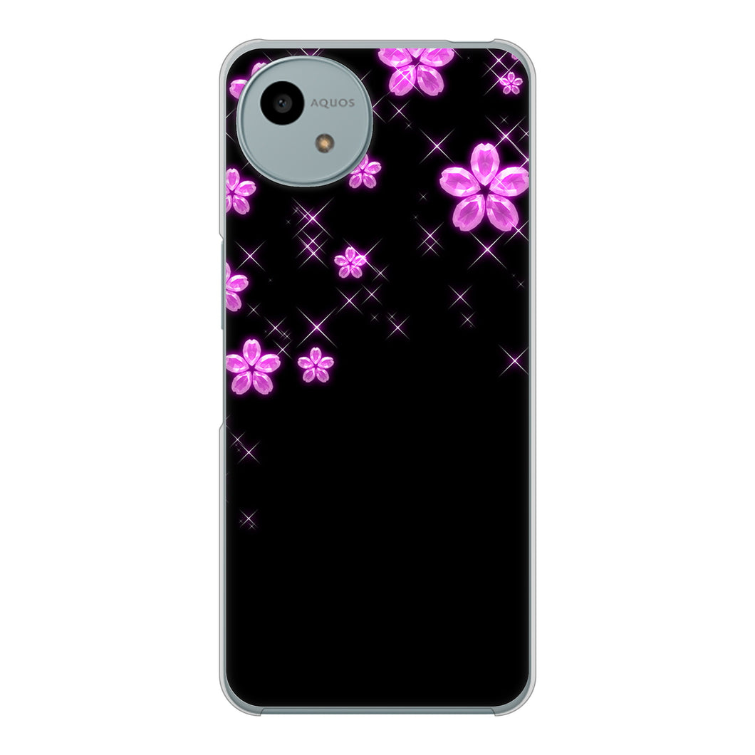 AQUOS wish4 A402SH Y!mobile 高画質仕上げ 背面印刷 ハードケース 【019 桜クリスタル】