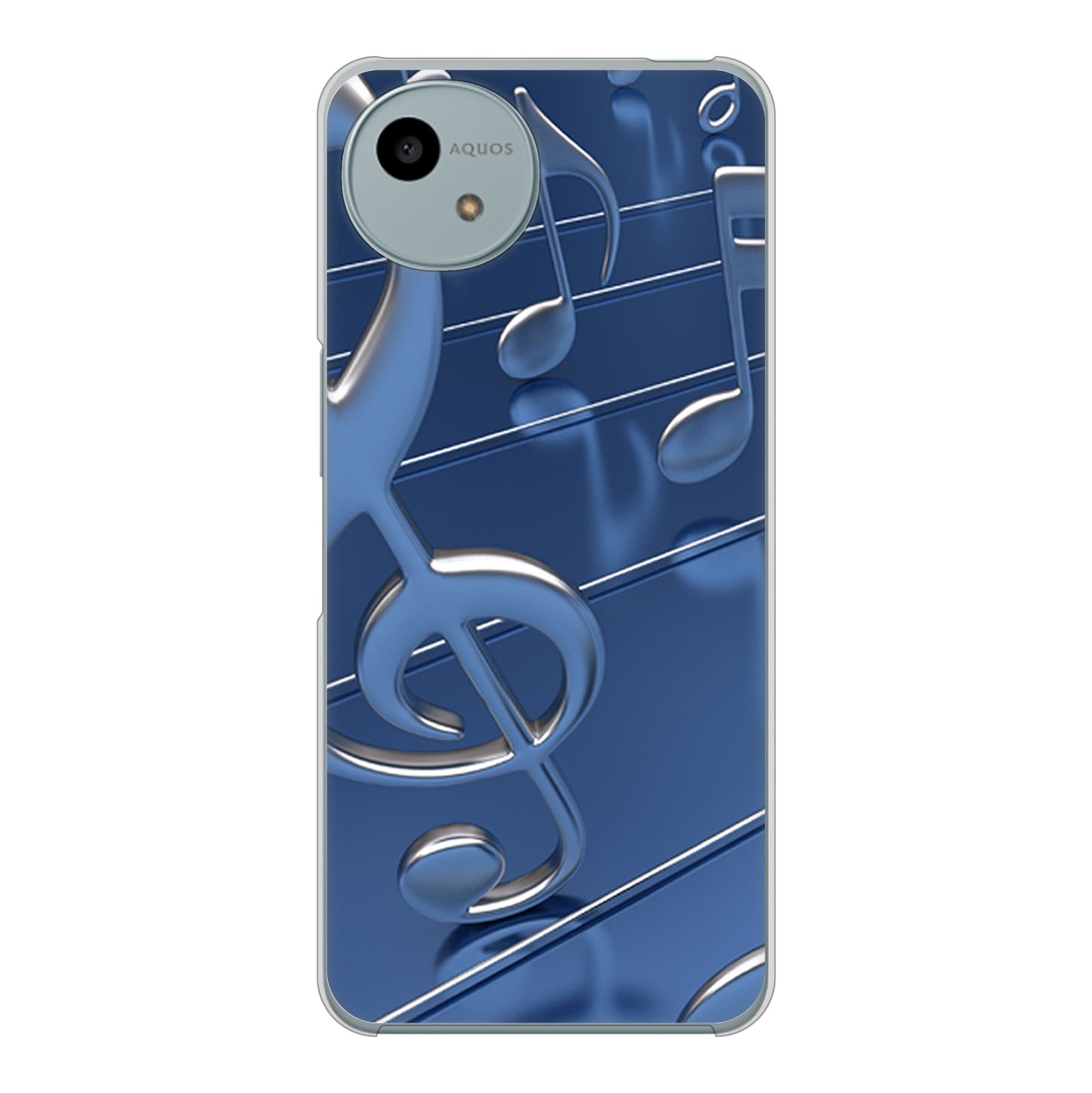 AQUOS wish4 A402SH Y!mobile 高画質仕上げ 背面印刷 ハードケース音符