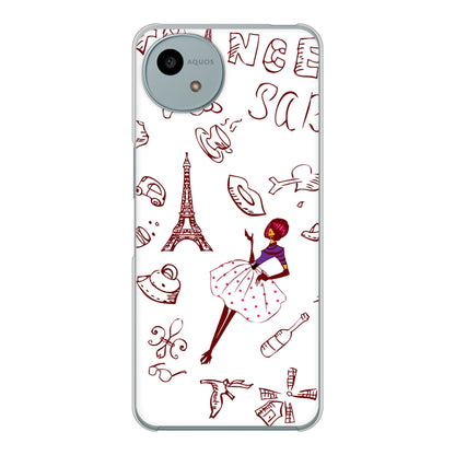 AQUOS wish4 A402SH Y!mobile 高画質仕上げ 背面印刷 ハードケースLOVE フランス