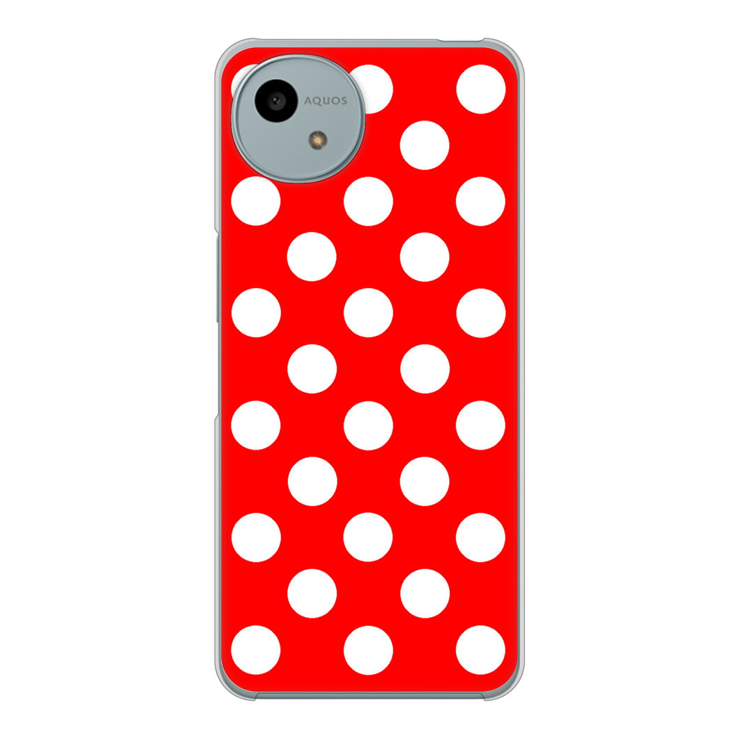 AQUOS wish4 A402SH Y!mobile 高画質仕上げ 背面印刷 ハードケースシンプル柄（水玉）