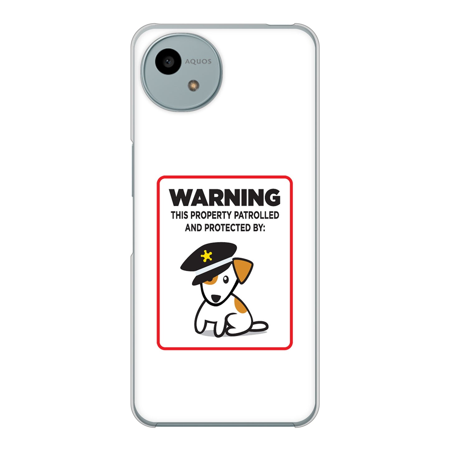 AQUOS wish4 A402SH Y!mobile 高画質仕上げ 背面印刷 ハードケース 【374 猛犬注意】