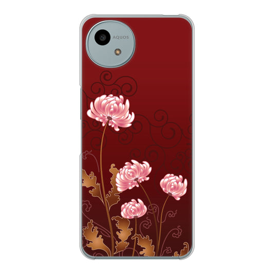 AQUOS wish4 A402SH Y!mobile 高画質仕上げ 背面印刷 ハードケース 【375 優美な菊】