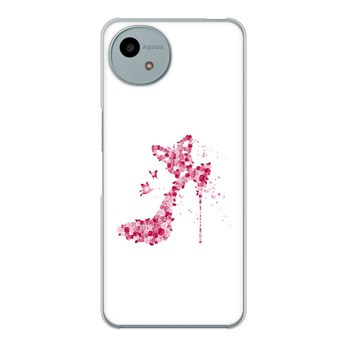 AQUOS wish4 A402SH Y!mobile 高画質仕上げ 背面印刷 ハードケース 【387 薔薇のハイヒール】