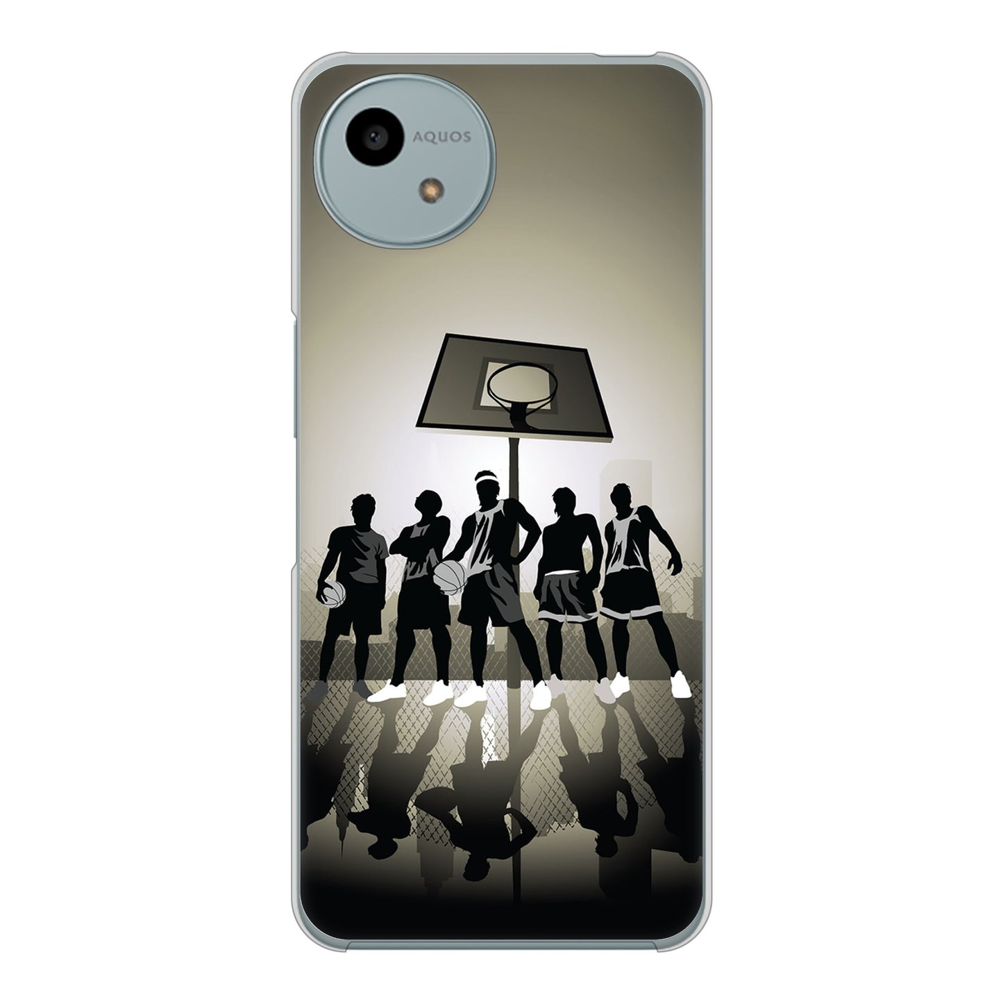 AQUOS wish4 A402SH Y!mobile 高画質仕上げ 背面印刷 ハードケース 【389 クールバスケ】