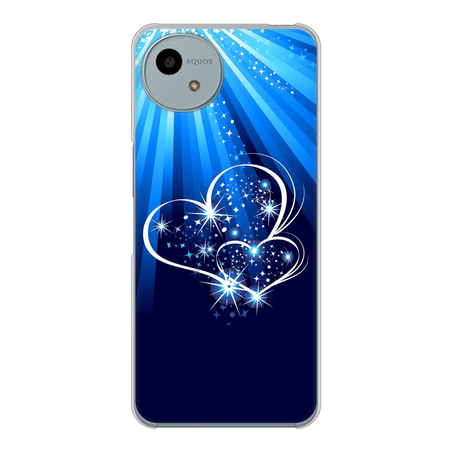 AQUOS wish4 A402SH Y!mobile 高画質仕上げ 背面印刷 ハードケースきらめきハート