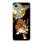 AQUOS wish4 A402SH Y!mobile 高画質仕上げ 背面印刷 ハードケース月とタイガー