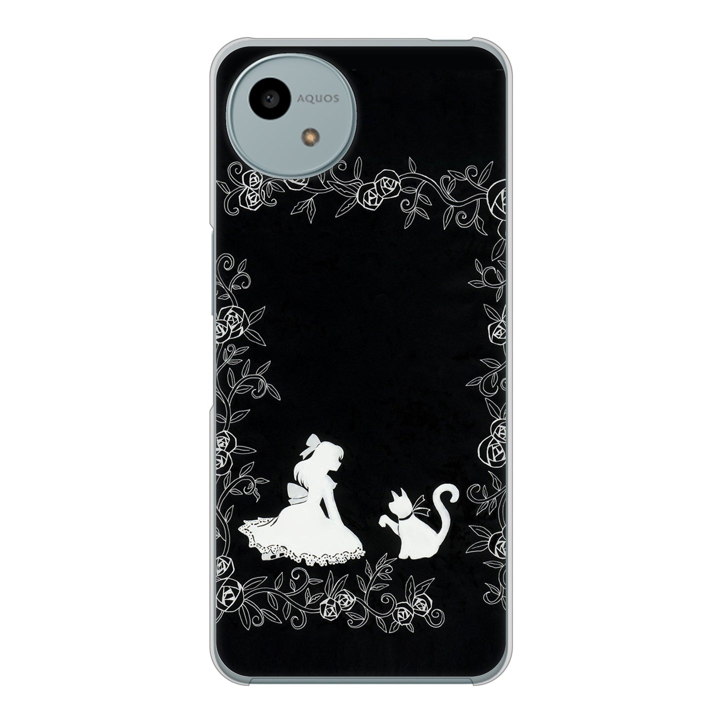 AQUOS wish4 A402SH Y!mobile 高画質仕上げ 背面印刷 ハードケースお姫様とネコ