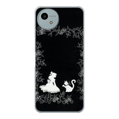 AQUOS wish4 A402SH Y!mobile 高画質仕上げ 背面印刷 ハードケースお姫様とネコ