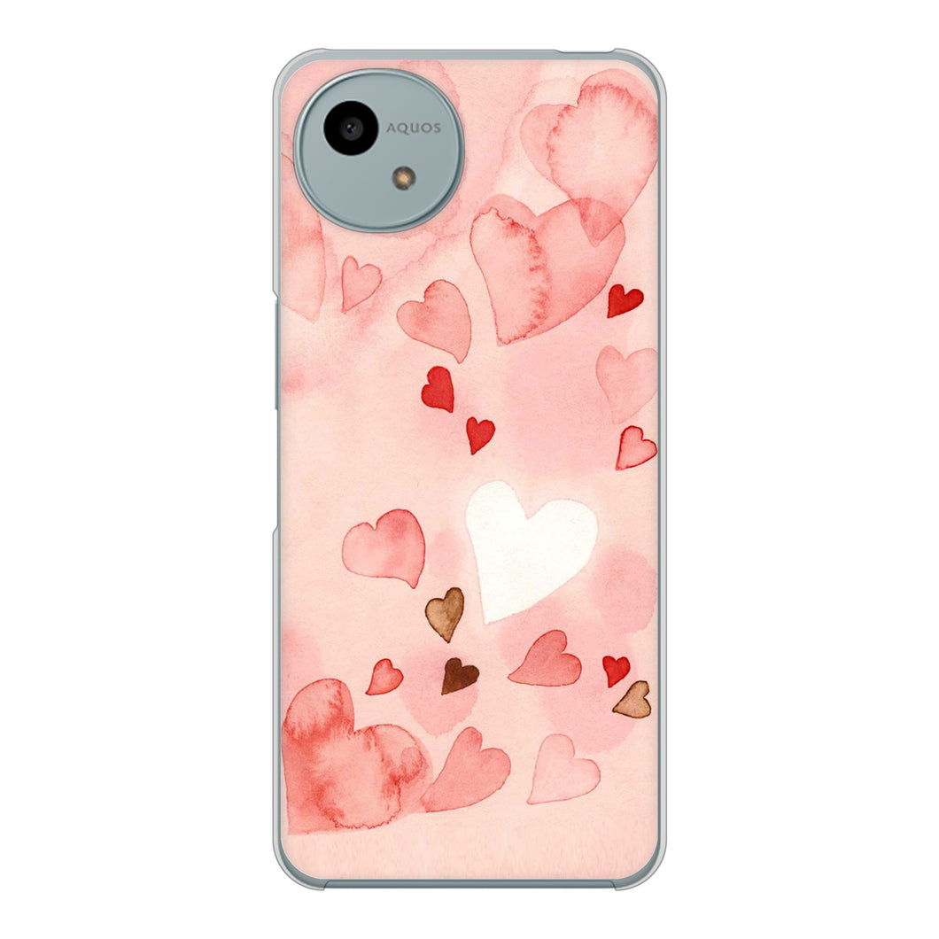 AQUOS wish4 A402SH Y!mobile 高画質仕上げ 背面印刷 ハードケース 【1125 ハートの和紙】