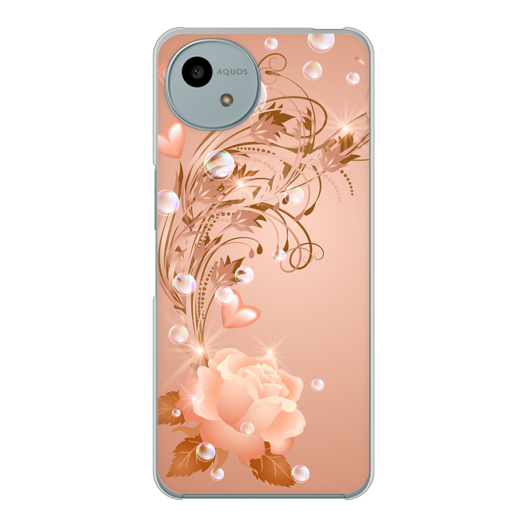 AQUOS wish4 A402SH Y!mobile 高画質仕上げ 背面印刷 ハードケースロマンチックなバラ