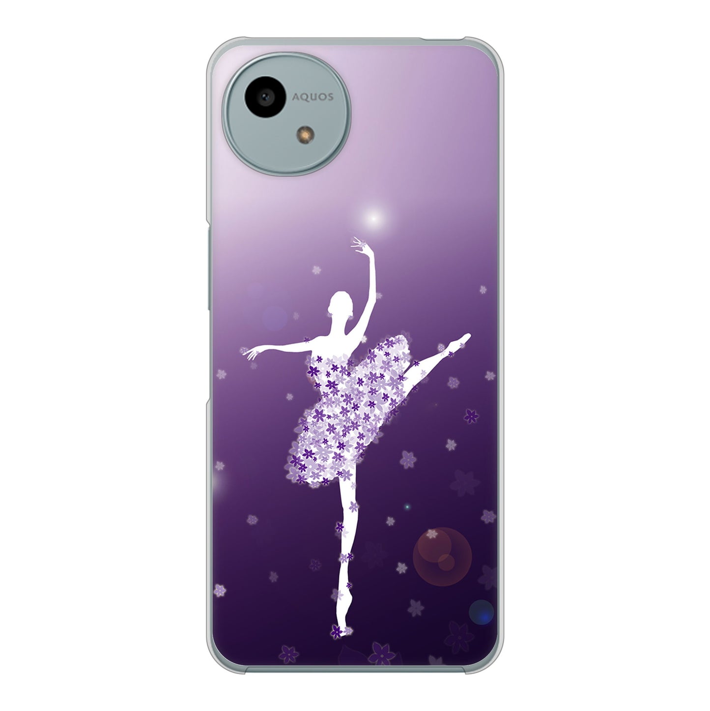 AQUOS wish4 A402SH Y!mobile 高画質仕上げ 背面印刷 ハードケース 【1256 バレリーナ】