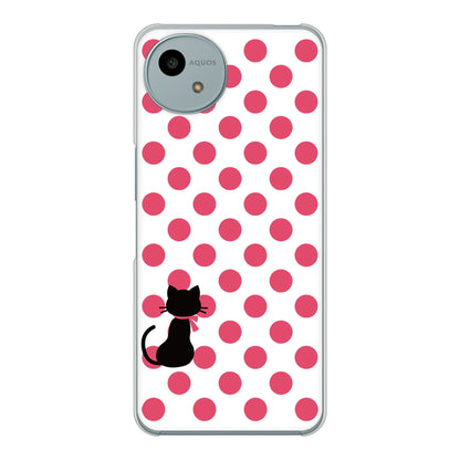 AQUOS wish4 A402SH Y!mobile 高画質仕上げ 背面印刷 ハードケースネコとシンプルミルキー