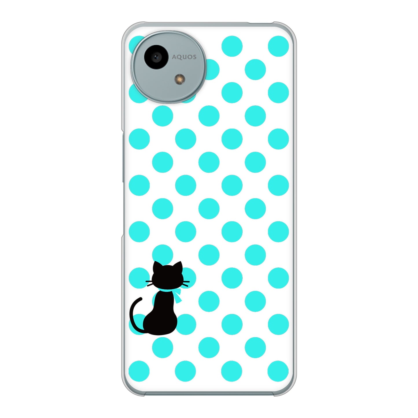 AQUOS wish4 A402SH Y!mobile 高画質仕上げ 背面印刷 ハードケースネコとシンプルミルキー