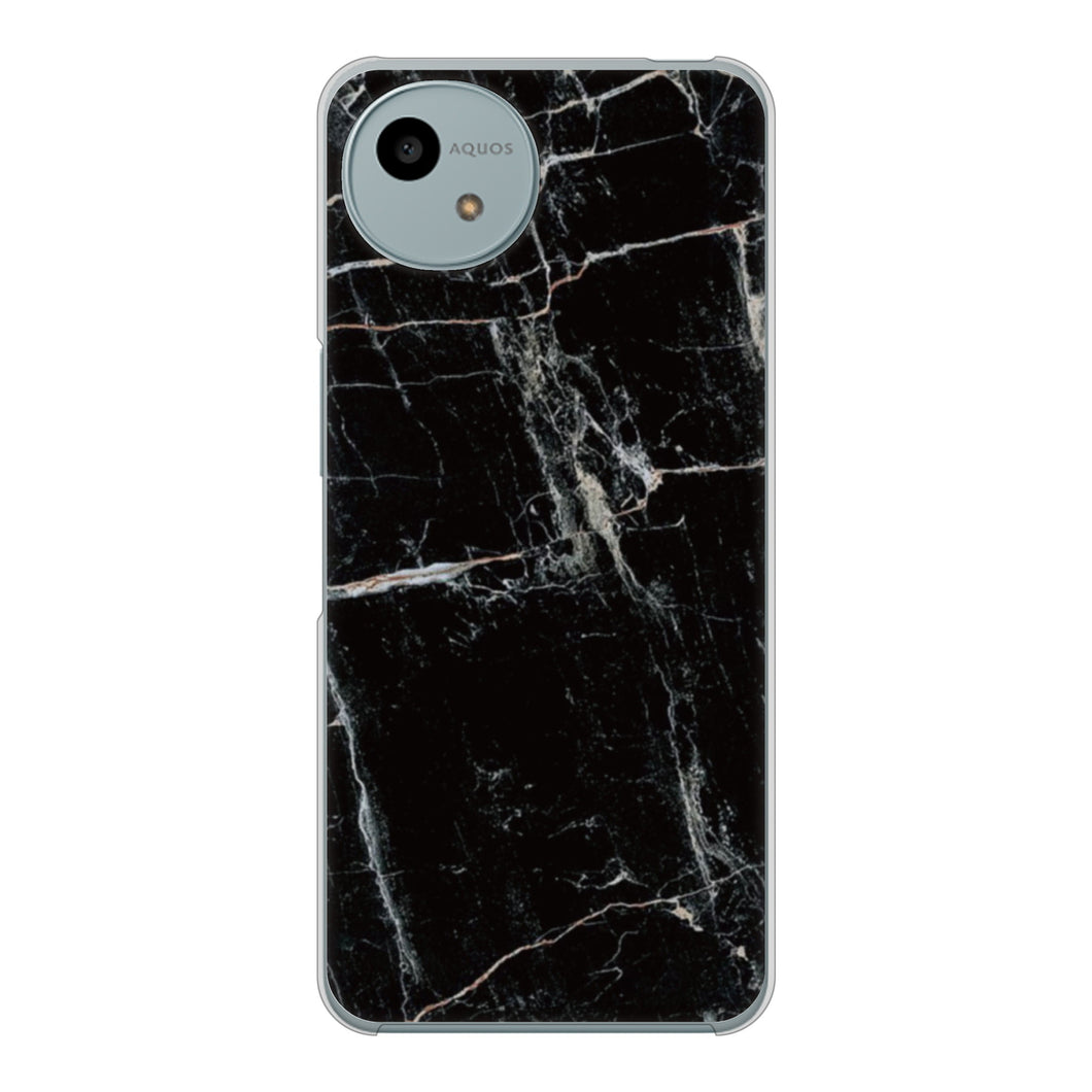 AQUOS wish4 A402SH Y!mobile 高画質仕上げ 背面印刷 ハードケース大理石BK