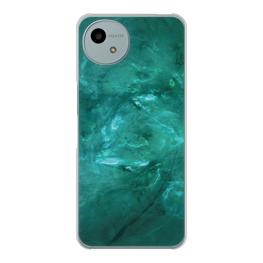 AQUOS wish4 A402SH Y!mobile 高画質仕上げ 背面印刷 ハードケース大理石BK
