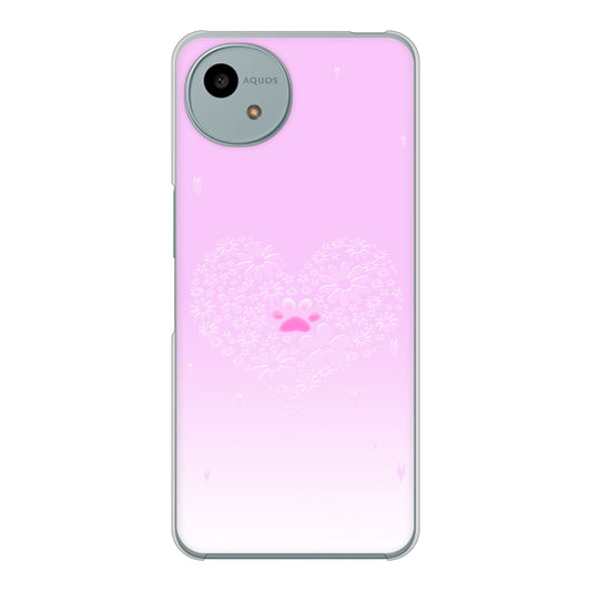 AQUOS wish4 A402SH Y!mobile 高画質仕上げ 背面印刷 ハードケースハートと肉球