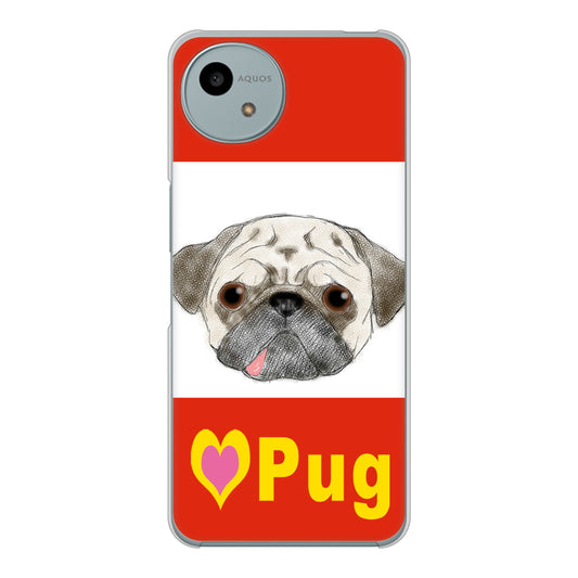 AQUOS wish4 A402SH Y!mobile 高画質仕上げ 背面印刷 ハードケースパグ
