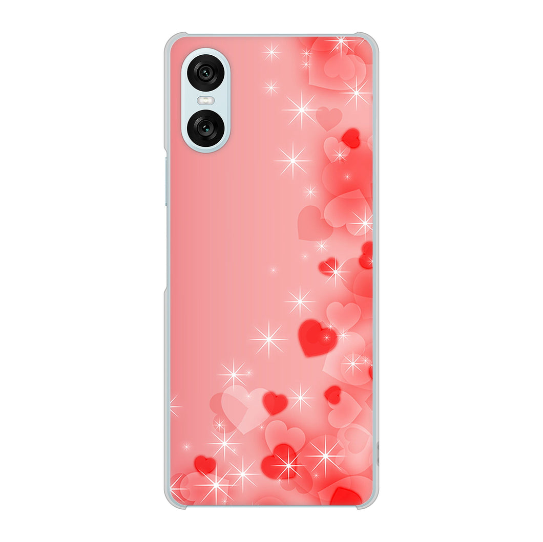 Xperia 10 VI A402SO SoftBank 高画質仕上げ 背面印刷 ハードケース 【003 ハート色の夢】