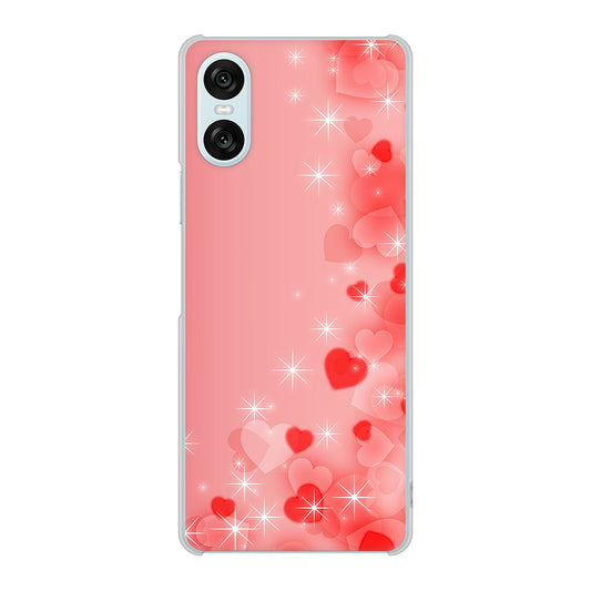 Xperia 10 VI A402SO SoftBank 高画質仕上げ 背面印刷 ハードケース 【003 ハート色の夢】