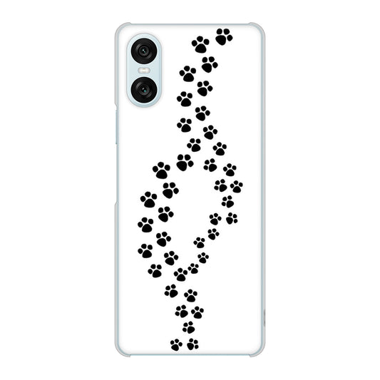 Xperia 10 VI A402SO SoftBank 高画質仕上げ 背面印刷 ハードケース 【066 あしあと】