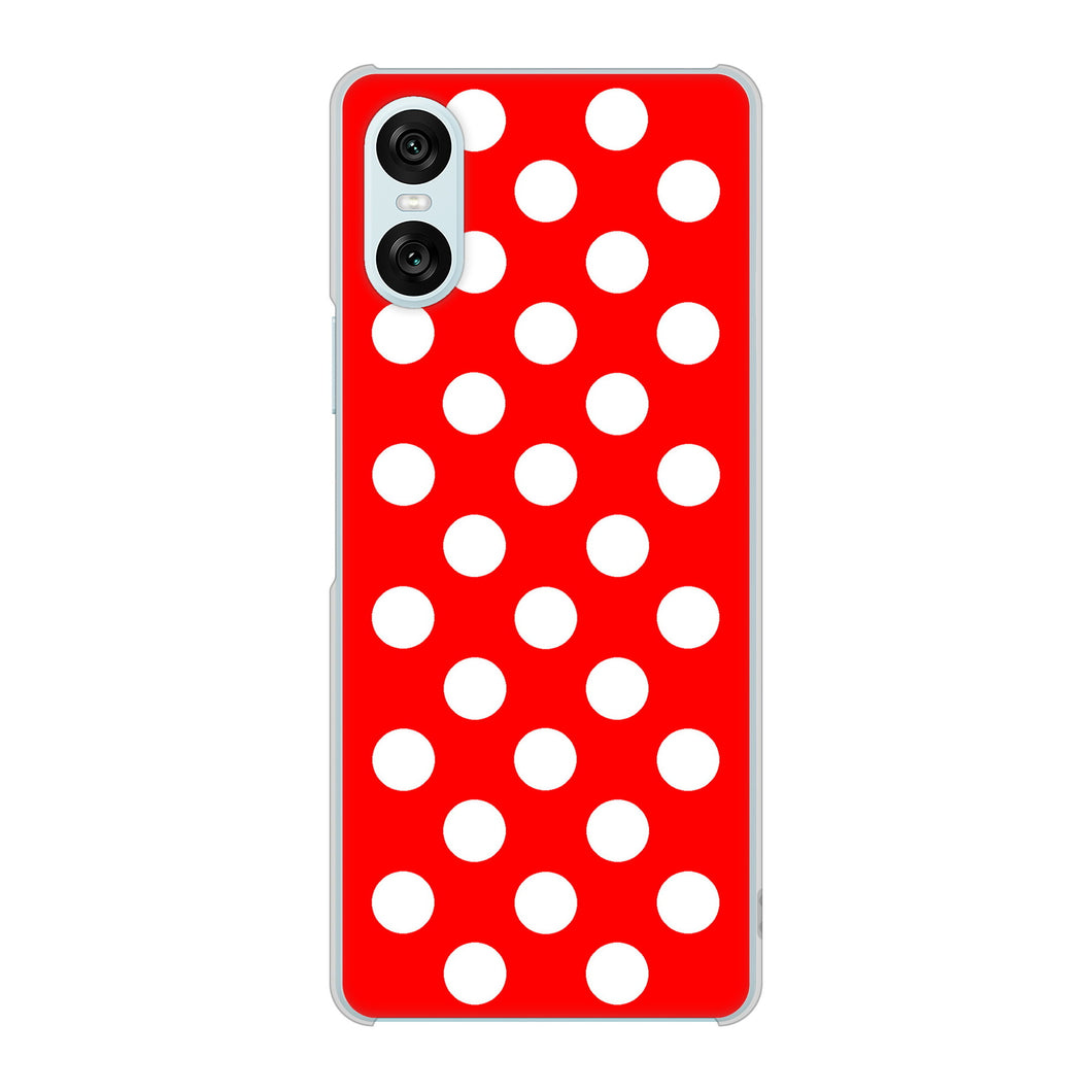 Xperia 10 VI A402SO SoftBank 高画質仕上げ 背面印刷 ハードケースシンプル柄（水玉）