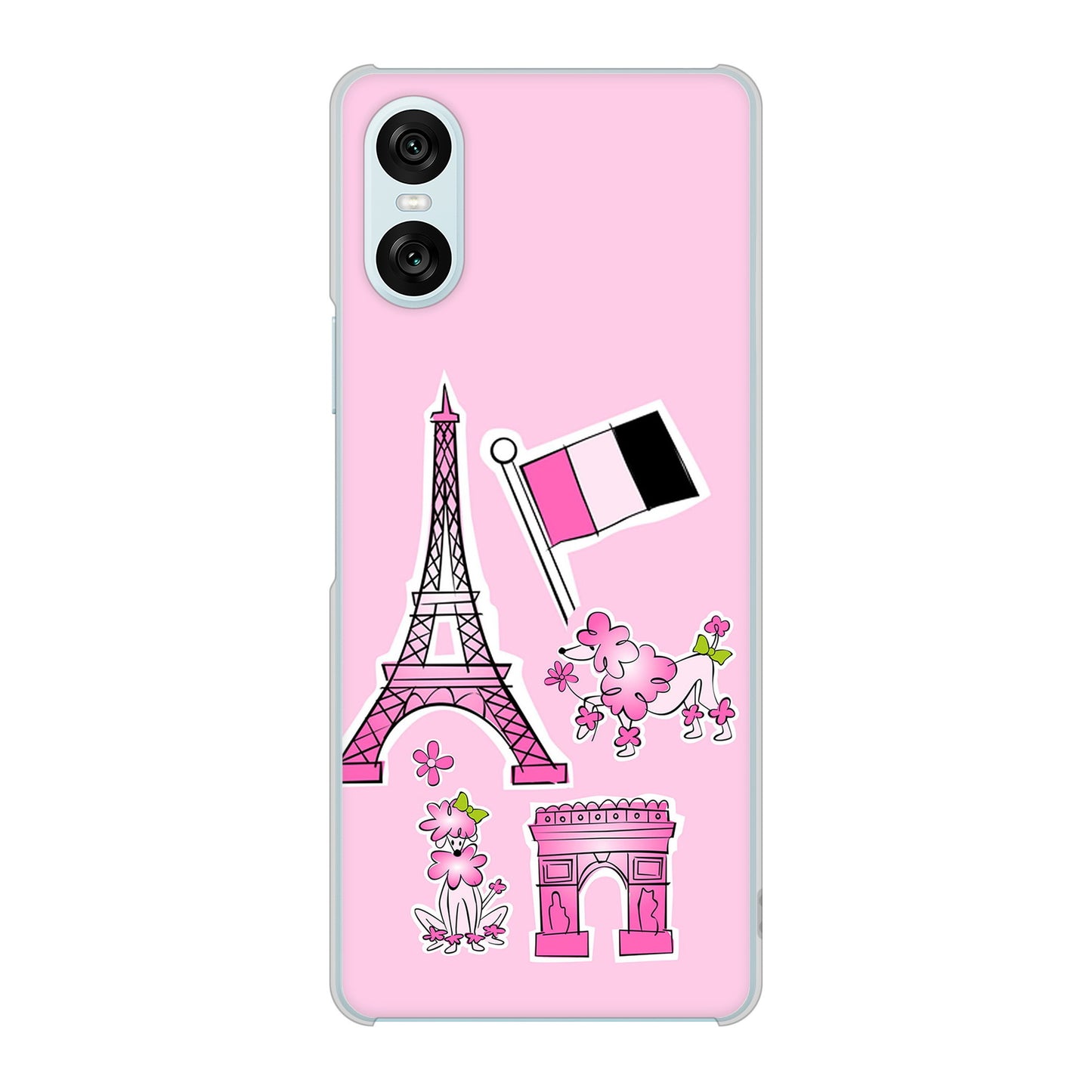 Xperia 10 VI A402SO SoftBank 高画質仕上げ 背面印刷 ハードケースLOVE フランス