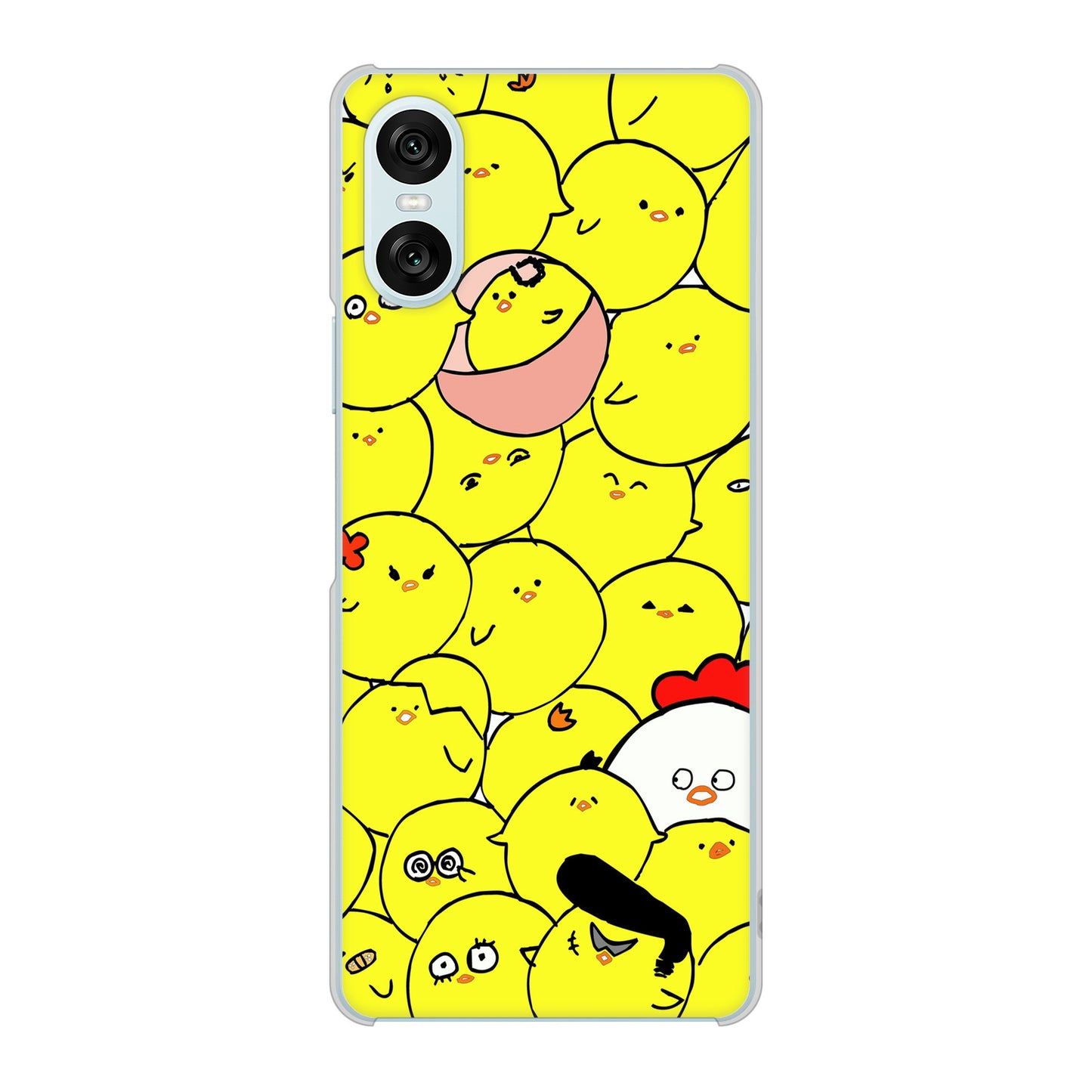 Xperia 10 VI A402SO SoftBank 高画質仕上げ 背面印刷 ハードケース 【1031 ピヨピヨ】