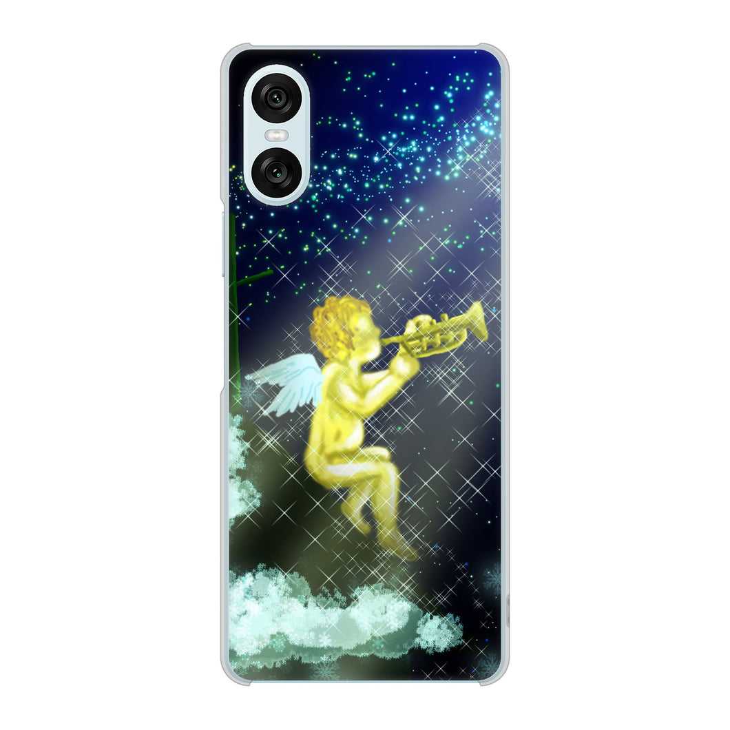 Xperia 10 VI A402SO SoftBank 高画質仕上げ 背面印刷 ハードケース 【1248 天使の演奏】