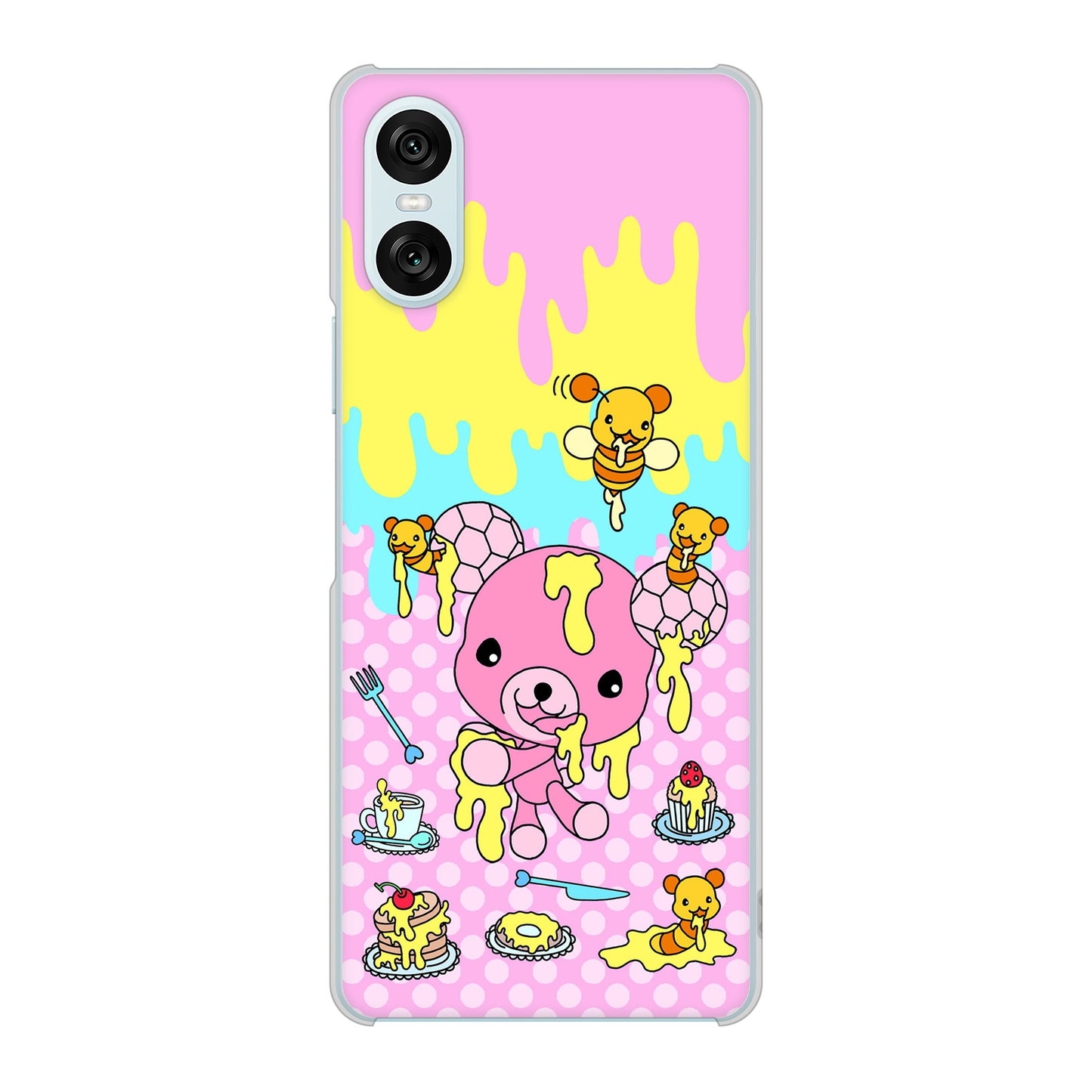 Xperia 10 VI A402SO SoftBank 高画質仕上げ 背面印刷 ハードケースむかいあぐる ハニベア